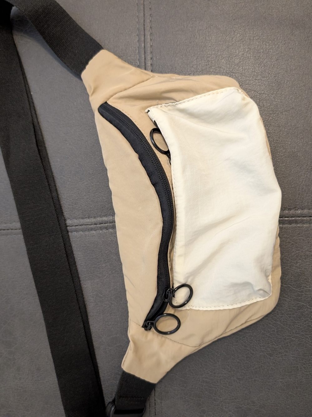 Maurices Black and Beige Crossbody Pack